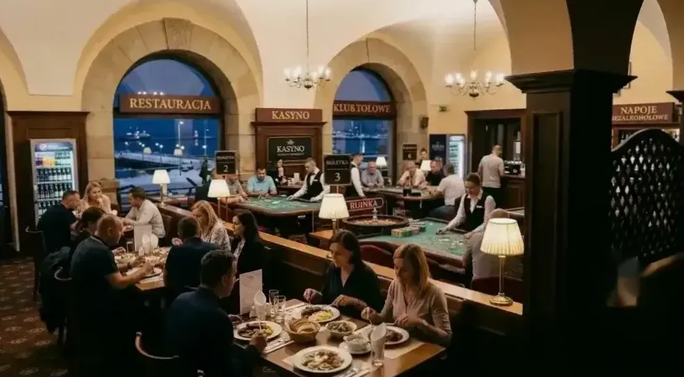 Zespół dęty na tarasie niedzielnym